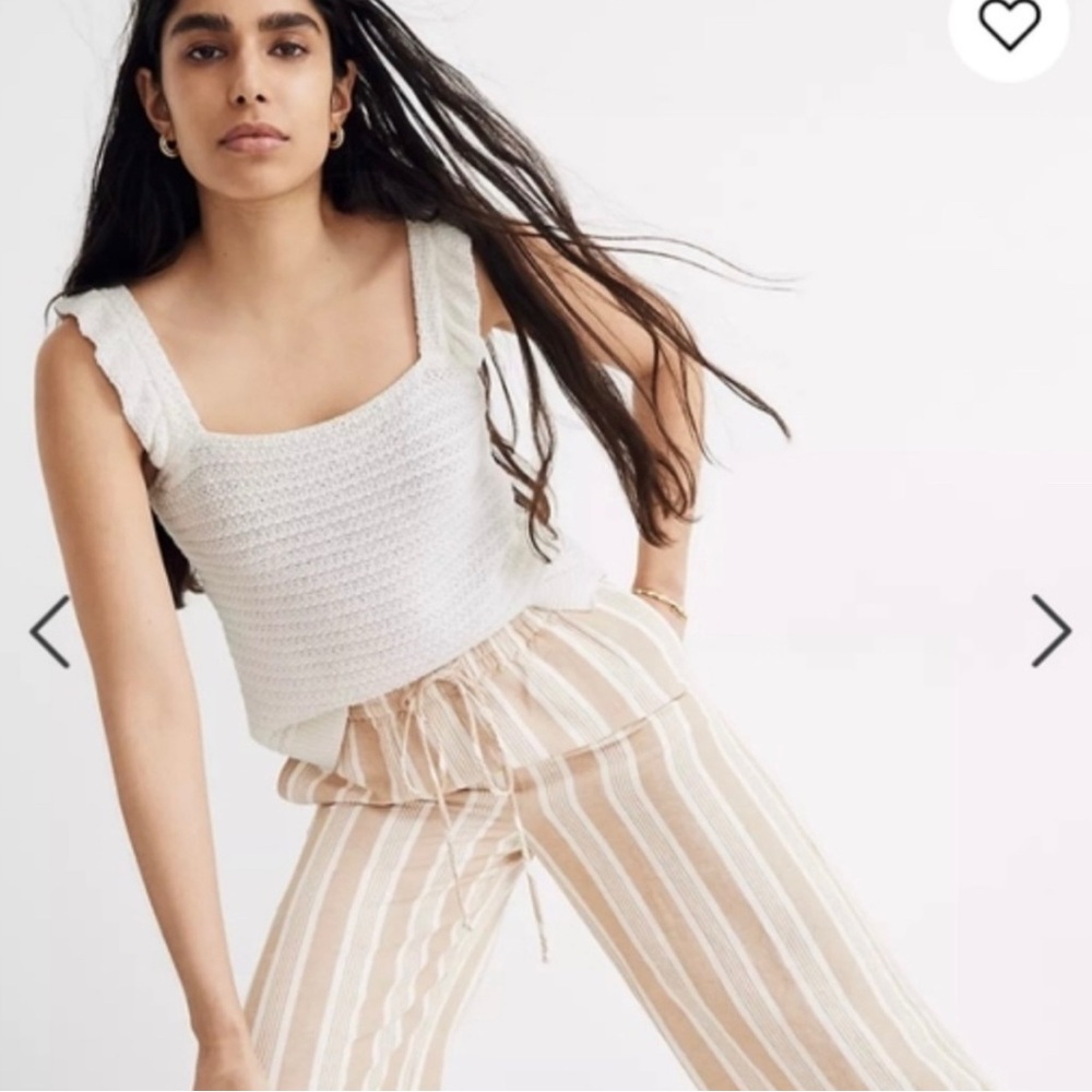 Madewell Crocheted Ruffle Strap Sweater Tank - Picture 2 of 4